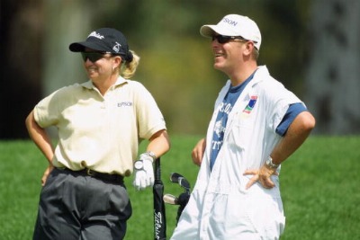 2001 Kraft Nabisco  Working first major with caddy Mike Patterson