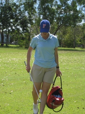 Karrie Practicing in Ayr, Australia at The Ayr Golf Club