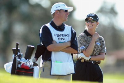 2003 We always manage a laugh during a round.  With Mikey at Safeway Classic, Pheonix, Arizona