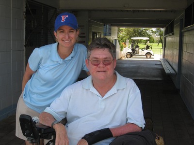 Karrie and Coach Kelvin Haller at The Ayr Golf Club