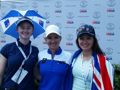 Karis Davidson and Becky Kay at the US Open - Winners of 2017 Karrie Webb Series